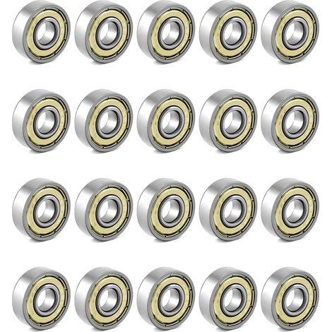 - 20 pièces 608zz roulements à Billes, pour Planches à roulettes, Scooters, Patins à Roues alignées, 8 mm x 22 mm x 7 mm (1/5)
