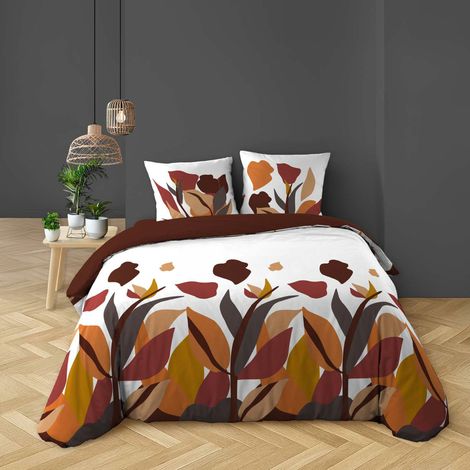 Parure de lit 3 pièces 240 x 220 cm imprimée Coton 57 fils PALOMA (1/5)