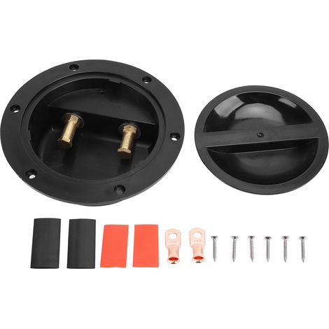 Scatola di derivazione per pesca in mare, resistente all'acqua, alimentatore da 6 a 32 V CC per camper, yacht, navi, nera con accessori. (1/4)
