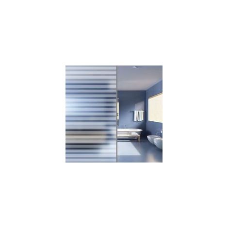 Lámina para ventanas, estampado de rayas mate, 0,9 x 20 m, PVC-Crezuo