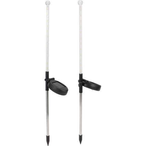 2 Stück wasserdichte IP44 LED-Solar-Gartenleuchten, romantische Gartendekoration, warmes Licht (1/5)