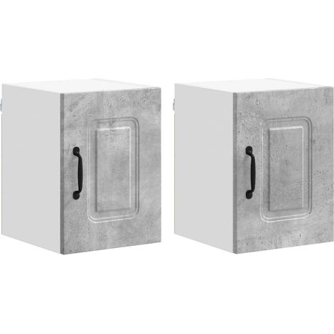 Maison Exclusive - Pannello lavastoviglie Kalmar 2 pcs Grigio cemento