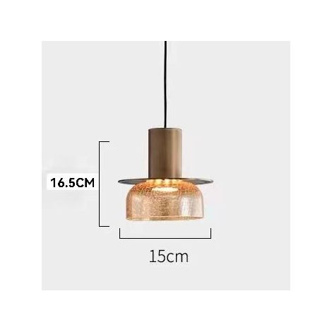 Suspension Rétro pour Tête de Lit, Style Moderne et Léger, Luminaire Décoratif Ambre D150xH165 cm pour Café, Bar et Intérieur Design (1/4)