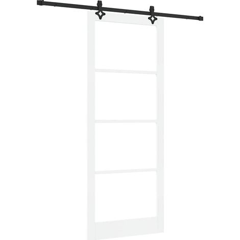 Maison Exclusive - Schiebetür ORKDAL Weiß und Schwarz 93 x 232 cm