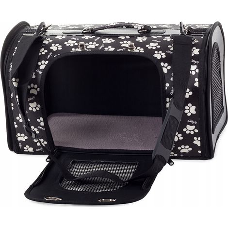 Bolsa para perro con patrones L negro (25) GABB (1/5)