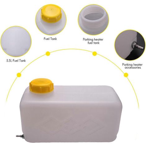 Réservoir de carburant en plastique de 5,5 L pour chauffage de stationnement de camion ou caravane. (1/5)