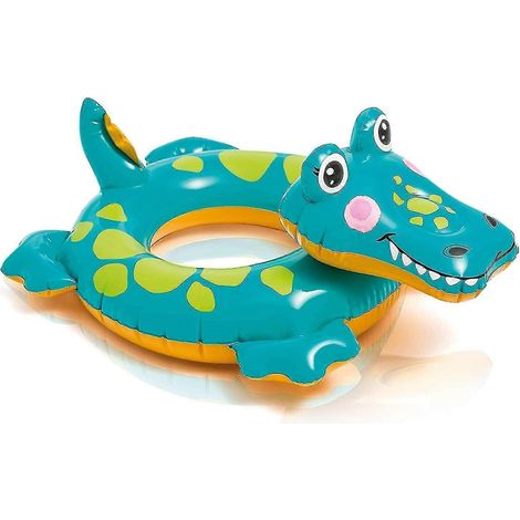 Bouée gonflable en forme de crocodile pour enfants, pour piscine, plage, vacances, lac. (1/3)