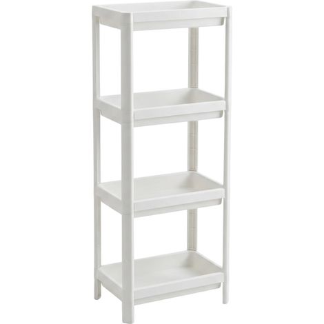 Scaffale modulare in resina a 4 ripiani 97.5x24x37.5cm 7house