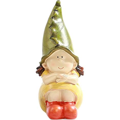 Handgefertigte Gartenzwergfigur aus Kunstharz – Dekorative Außenfiguren für Terrassen, Rasenflächen und Gärten – Set mit 3 Zwergenelfen zur Gestaltung von Höfen und Terrassen