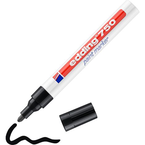 Edding 750 Paint Marker Black (10) (1/4)