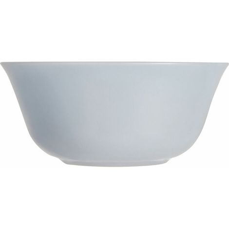 Ensaladera de vidrio GRANITE de 12 cm, color gris, apta para microondas y lavavajillas. (1/2)
