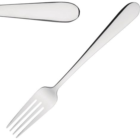 Lot de 12 fourchettes de table - Fourchettes de table en acier inoxydable poli miroir pour la maison, la cuisine et le restaurant U877 (1/5)