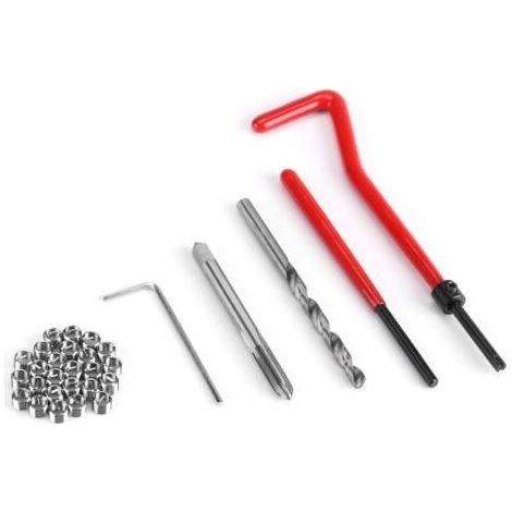 30 pièces M5/M6/M8 Kit d'insertion de réparation de filetage ensemble d'outils à main compatibles pour la réparation de moteur et  automobiles[M8] (1/5)