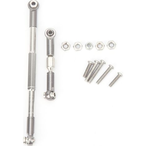 Bras de Suspension en Alliage d'Aluminium pour Voiture RC 1/10 HIMOTO E10MTL E10MT E10BP (Argent) (1/5)