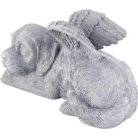 Statue commémorative pour animal de compagnie en résine, sculpture d'ange endormi pour jardin, ornement de tombe pour animal de compagnie, chien ange (1/5)