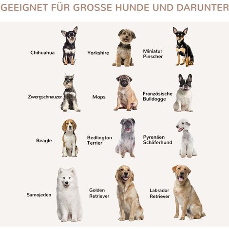 Hundekäfig, großer Hundekäfig, Hundezwinger, für den Innenbereich, 106 x 60 x 76 cm, Eiche + Weiß (1/5)
