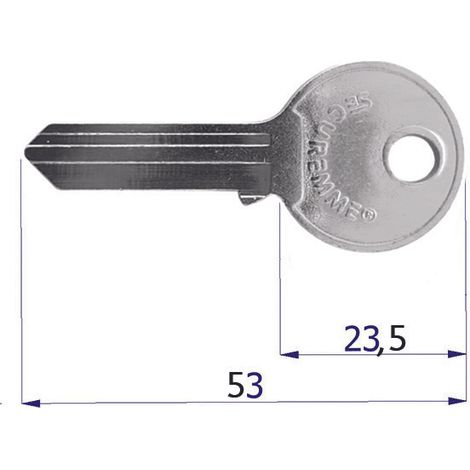 Chiave grezza per serrature serranda/garage - (0c22xnisboz)