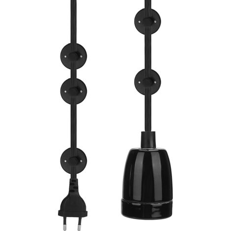 Lustre Suspendu Vintage LED E27 85-265V avec Câble Alimentation 4m (Céramique) (1/5)