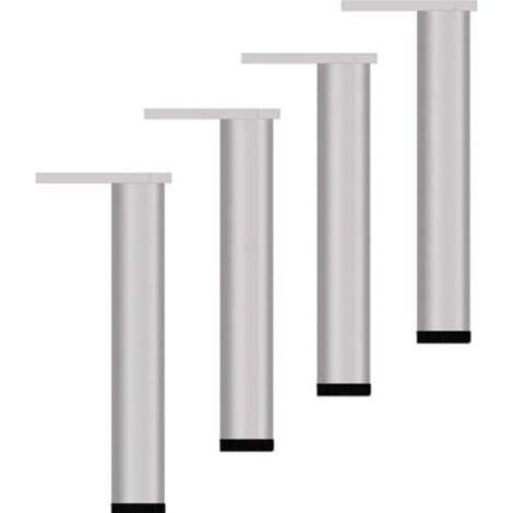 4 Pièces Pieds de Meuble Réglable 30cm Pied Canapé Moderne Pattes de Lits Argent Pieds Rechange pour Table Armoire