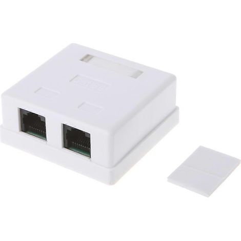 2-Port Cat5e RJ45 8P8C Keystone-Buchsen, Ethernet-Wandanschlussdose (1/5)