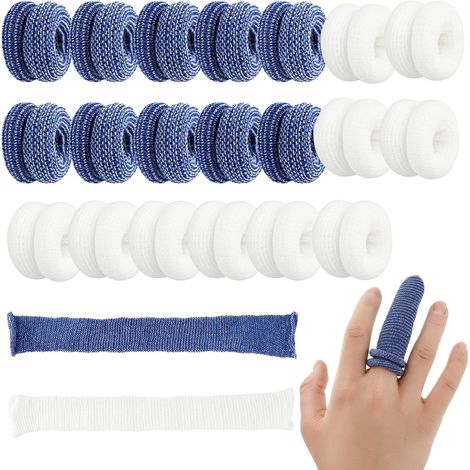 Bandage des doigts, bandeau tubulaire de rouleau des doigts Cuisines de pansements Bandage des doigts Couvertures des doigts Protection pour les pointes des doigts, 9,3 x 1,2 pouces 40PCS