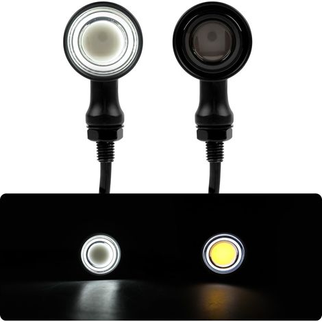 LED Clignotant Moto, CNC Clignotant 12V Universel pour Scooter, Lumière Ambre (1/5)
