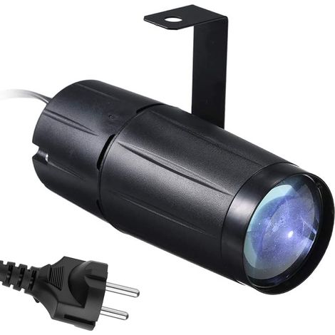 Projecteur Pin Spot LED - Pour Boule à Facettes - Usage Intérieur - Puissance 3 W - Blanc Chaud 3000 K - Support Inclus - 1 Pièce (1/5)