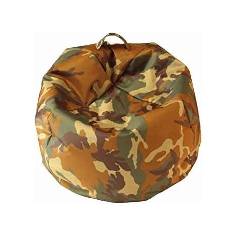 King Home Pouf Comodone 65x62h cm sfoderabile mimetico
