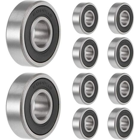 Bardusch-10 pcs 6000 2RS Roulements à Billes de Cannelure Profonde Scellé par Caoutchouc 10x26x8mm Roulement à billes à Gorge Profonde 6000 2RS (1/5)