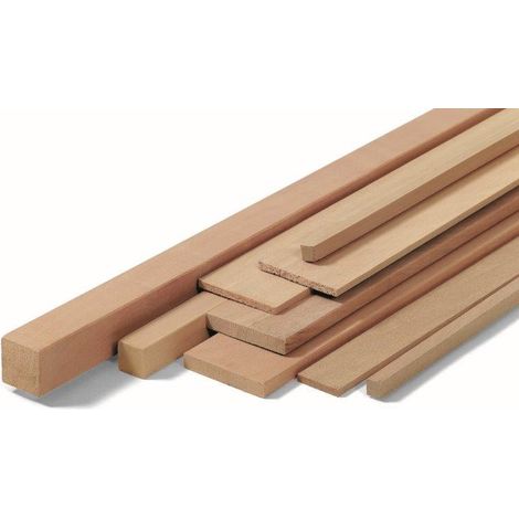 LISTELLO PIALLATO IN FAGGIO 5 X 5 X 1000 MM