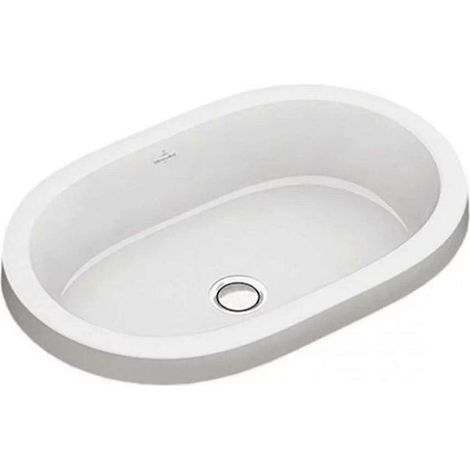 Villeroy & Boch Architectura - Lavabo da semincasso 615x415 mm, senza troppopieno, senza foro per miscelatore, CeramicPlus, bianco alpino 416661R1 (1/5)