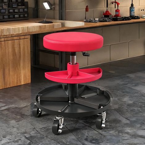 Tabouret d'atelier réglable acier 135 kg avec plateaux en acier (1/5)