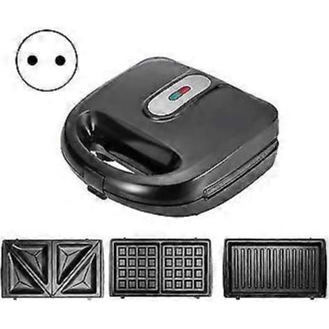 Gaufrier avec plaques amovibles, poignée ergonomique, revêtement antiadhésif, puissance de 750 W, prise européenne, accessoires de cuisine inclus - AquaForge