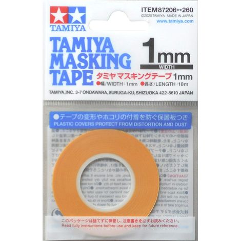 TAMIYA TAM87206 87206 - Nastro per mascheratura, 1 mm/18 m, accessorio per modellismo (1/4)