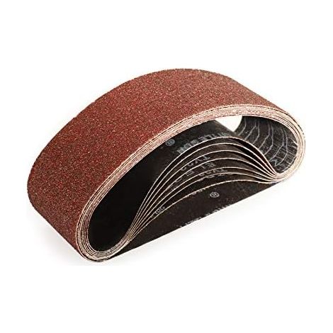 Sanding Belt - 75 x 533 mm - 40 Grit - Aluminum Oxide - For Belt Sander - 8 Pieces (1/5)