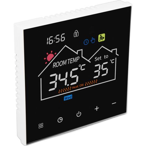 Thermostat numérique intelligent écran LCD tactile couleur programmable pour chauffage hydronique chaudière version standard (1/5)