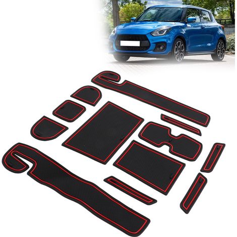 12 Pièces Tapis de Protection pour Console Centrale Sans Odeur, Suzuki Swift 2018‑2020, Revêtement Flexible et Durable