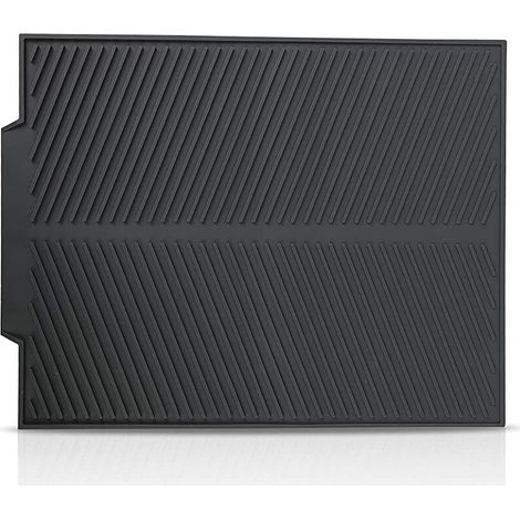 VURAHOME - Tapis de Séchage Vaisselle, égouttoir à Vaisselle à séchage Rapide, grand tapis égouttoir en silicone pour Cuisine, comptoir, Accessoires de Table, Lavable en Machine(noir) (1/5)