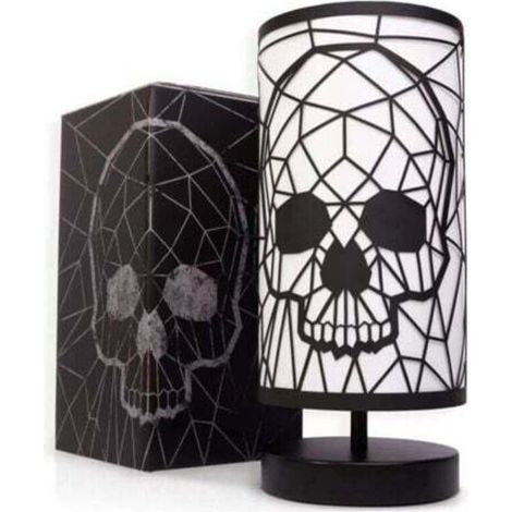 Lampe tête de mort noire, lampe de Table tactile à 3 voies, décor gothique, adaptée à la décoration de vacances, cadeau d'anniversaire