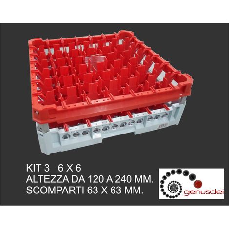 CESTE X LAVAGGIO 49 BICCHIERI KIT3 7X7