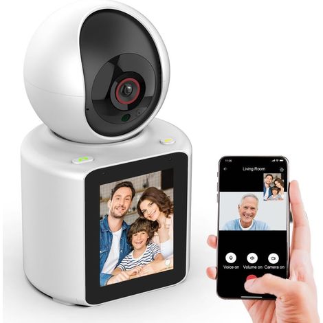 Caméra Surveillance WiFi Interieur,Caméra de Surveillance avec 2,8 Pouce Écran, 360°Caméra Maison pour Âgé/Enfants/Animaux, Vidéo Bidirectionnelle,Détection de Mouvement IA-Anpviz (1/5)