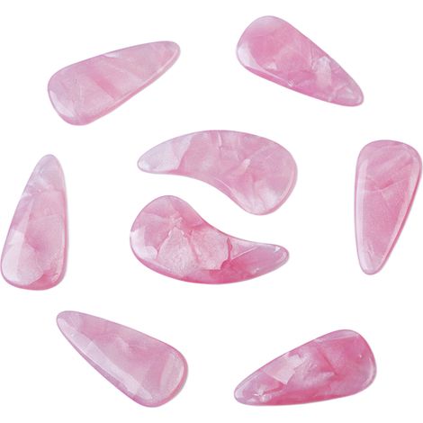 8 Pièces Protège-Onglets Guzheng en Silicone Souple, Couleur Pêche, Confortable et Durable (1/5)