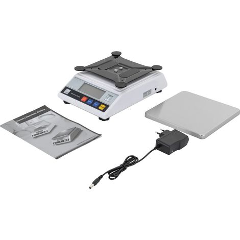 Bilancia elettronica con display LCD di precisione, per uso in cucina e in laboratorio, colore BIANCO (1/2)