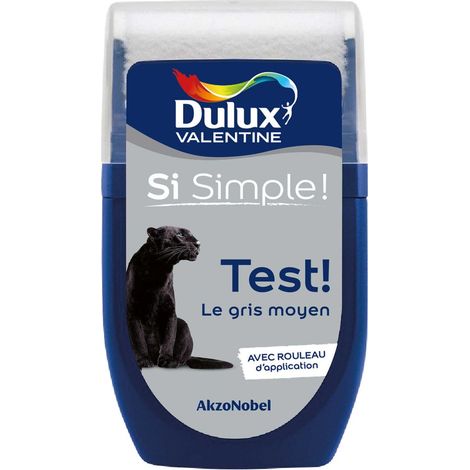 [PROMO] Dulux Valentine Si Simple - Peinture toutes pièces - Testeur Mat Le Gris Moyen 30 mL