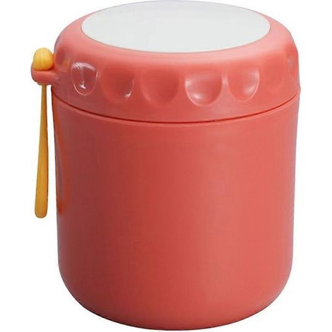 Bocal alimentaire isotherme en plastique PP rouge, étanche et résistant aux fuites, en acier inoxydable de qualité alimentaire, idéal pour la maison, le bureau ou l'école. Convient pour la maison, le (1/5)