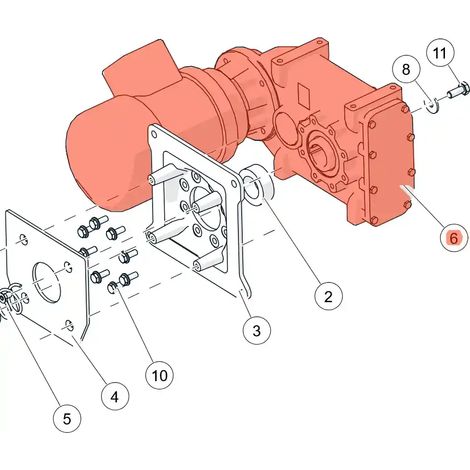 Austragungsgetriebemotor Bodenrührwerk 4,5-6m 0,55kW - 52107-55-02