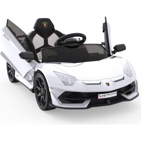 Voiture électrique 12V Pour Enfants, Lamborghini Sous Licence, Télécommande, 3-5 Km/h, Portes Hydrauliques, De 3 à 8 Ans, Noir