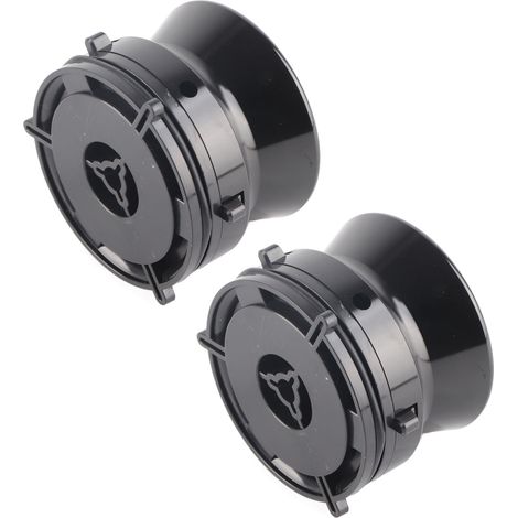 Paar NAB 10-Zoll-Adapter aus polierter Aluminiumlegierung für Studer, Revox, Akai, Teac – Professionelles Schwarz (1/5)