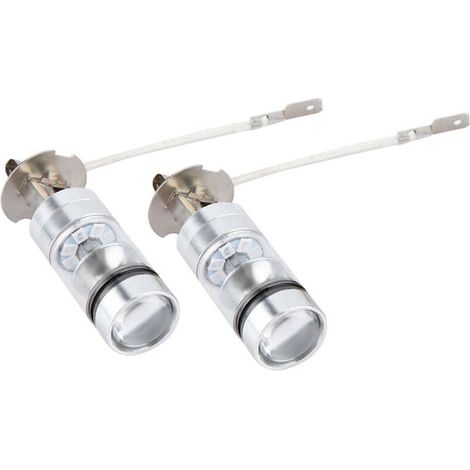 Set mit 2 blauen H3-LED-Lampen (6000 K, 100 W) für Nebelscheinwerfer und Autoscheinwerfer. – AquaForge