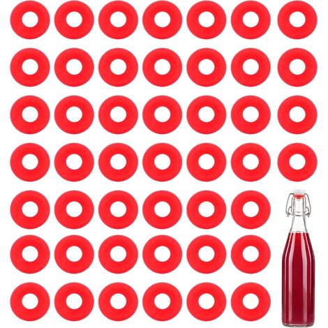 Joint Etanche Silicone - Pour Bouchon A Bascule - Compatible Biere Soda Maison - 70 Pièces (1/5)